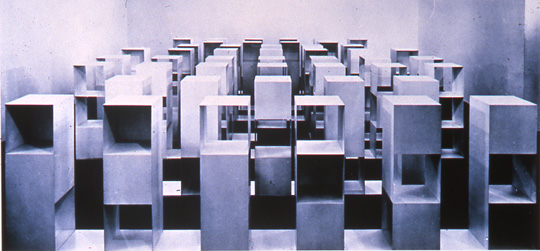Sol LeWitt, 46 Variations on Three Different Kinds of Cubes, 1967